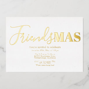 Invitation En Aluminium Les amies de l'or Noël
