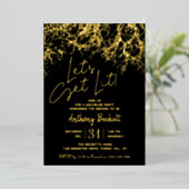 Invitation En Aluminium Let's Get Lit | Bachelor Party Real (Debout devant)