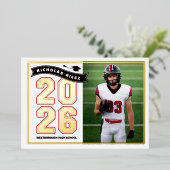 Invitation En Aluminium Letterman Graduation Announcement (Debout devant)