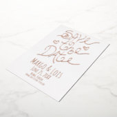 Invitation En Aluminium Lettrage au ruban Enregistrer la date Pressé (Rotation)