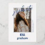 Invitation En Aluminium Lettre en majuscules EIU (Recto)