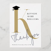 INVITATION EN ALUMINIUM LETTRE MONOGRAPHIQUE CLASSIQUE K POUCE DE DIPLÔME  (Recto)