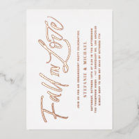 Lettre Tomber en Amour Rose Or Engagement Party