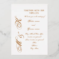 “Lettres de ton doré”Mariage