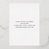 Invitation En Aluminium Lettres Gras Modernes simples Diplôme Photo Foil I (Verso)