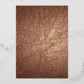 Invitation En Aluminium Lettres or Steampunk sur cuir Inspiration (Verso)