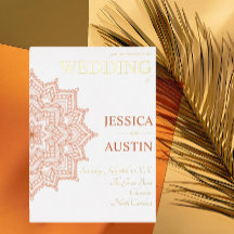 Lever de soleil mandala orange brûlé pour mariage
