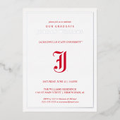 Invitation En Aluminium Licence de l'Université d'État de Jacksonville (Recto)