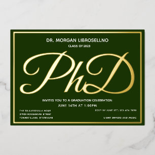 Invitation En Aluminium Licence Green Gold