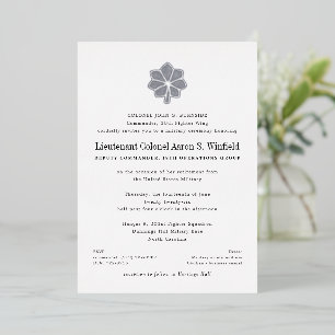 Invitation En Aluminium Lieutenant-colonel Retraite militaire