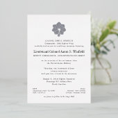 Invitation En Aluminium Lieutenant-colonel Retraite militaire (Debout devant)