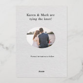 Invitation En Aluminium Lilas Floral Enregistrer la Date (Verso)