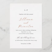 Invitation En Aluminium Lilliana Elegant Mariage moderne (Recto)