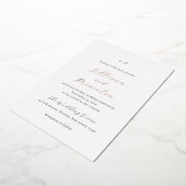 Invitation En Aluminium Lilliana Elegant Mariage moderne (Rotation)