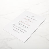 Invitation En Aluminium Lilliana Elegant Modern Wedding Enregistrer la dat (Rotation)