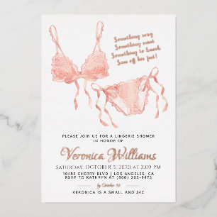 Invitation En Aluminium Lingerie Blush Baby Shower
