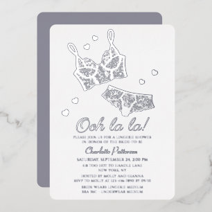 Invitation En Aluminium Lingerie Fête des mariées Panty Bachelorette