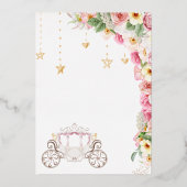 Invitation En Aluminium Little Princess Castle Baby shower Fairytale Real (Verso)