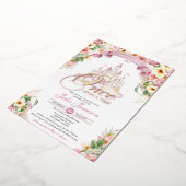 Invitation En Aluminium Little Princess Castle Baby shower Fairytale Real (Rotation)