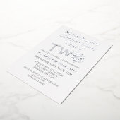 Invitation En Aluminium Little Snowflake 2e anniversaire (Rotation)