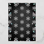 Invitation En Aluminium Little Snowflake Boys Baby shower d'hiver Real (Verso)