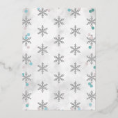Invitation En Aluminium Little Snowflake Boys Baby shower d'hiver Real (Verso)