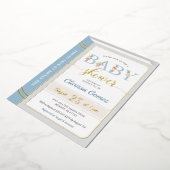 Invitation En Aluminium Livre d'histoire Bibliothèque bébé garçon douche b (Rotation)