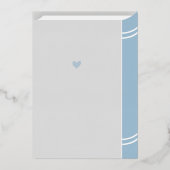 Invitation En Aluminium Livre d'histoire Bibliothèque bébé garçon douche b (Verso)