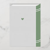 Invitation En Aluminium Livre d'histoire Couverture bébé garçon douche ver (Verso)