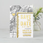 Invitation En Aluminium Localisateur d'amour Albuquerque | Mariage Enregis (Debout devant)