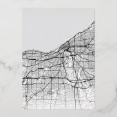 Invitation En Aluminium Localisateur d'amour Cleveland | Mariage Enregistr (Verso)