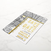Invitation En Aluminium Localisateur d'amour de Houston | Mariage Enregist (Rotation)