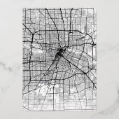 Invitation En Aluminium Localisateur d'amour de Houston | Mariage Enregist (Verso)