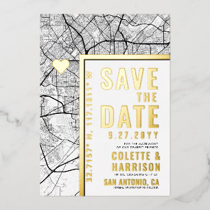 Invitation En Aluminium Localisateur d'amour de San Antonio Enregistreme