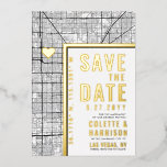 Invitation En Aluminium Localisateur d'amour Las Vegas | Mariage Enregistr<br><div class="desc">Une carte d'invitation unique et à jour avec une carte de la ville de Las Vegas, Nevada. Il présente plusieurs caractéristiques uniques qui font une impression sur votre futur invité, y compris les noms de la mariée et du marié, le nom de la ville, et les mots "Save the Date"...</div>
