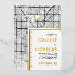 Invitation En Aluminium Localisateur d'amour Las Vegas | Ville Mariage à t<br><div class="desc">Une carte faire-part de mariage unique adaptée à un événement mariage dans la ville de Las Vegas, Nevada. Il présente une carte topographique précise de la ville. Il comporte également plusieurs caractéristiques spéciales qui font une impression sur votre futur invité, y compris les noms de la mariée et du marié,...</div>
