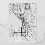 Invitation En Aluminium Localisateur d'amour Seattle | Mariage Enregistrer (Verso)