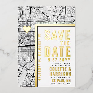 Invitation En Aluminium Localisateur d'amour St. Paul   Mariage Enregistre