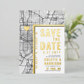 Invitation En Aluminium Localisateur d'amour St. Paul | Mariage Enregistre (Debout devant)