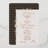Invitation En Aluminium Lochaber Tartan Plaid (Recto)