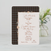 Invitation En Aluminium Lochaber Tartan Plaid (Debout devant)