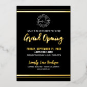 Invitation En Aluminium Logo Business Grand Opening (Recto)