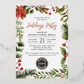 Invitation En Aluminium Logo d'affaires moderne Noël Fête (Recto)