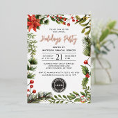 Invitation En Aluminium Logo d'affaires moderne Noël Fête (Debout devant)