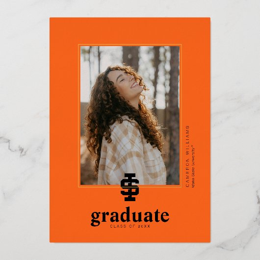 Invitation En Aluminium Logo de l'université d'État d'Idaho Bold Bengals (Recto)