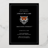 Invitation En Aluminium Logo de l'université d'État d'Idaho Bold Bengals (Recto)