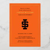 Invitation En Aluminium Logo des Bengals audacieux de l'Université d'État (Recto)