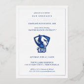 Invitation En Aluminium Logo des Panthers de l'Université d'Eastern Illino (Recto)