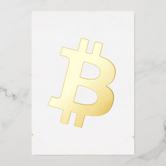 Invitation En Aluminium Logo du Bitcoin Cryptocurrency