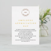 Invitation En Aluminium Logo du jour d'appréciation des employés Code QR (Debout devant)